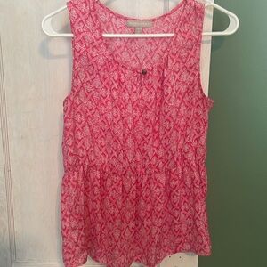 Pink pattern sleeveless top